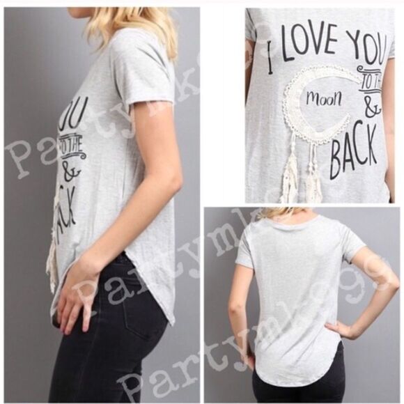 LOVE you to the moon & back April Spirit tribal heathered NEW - Picture 4 of 8